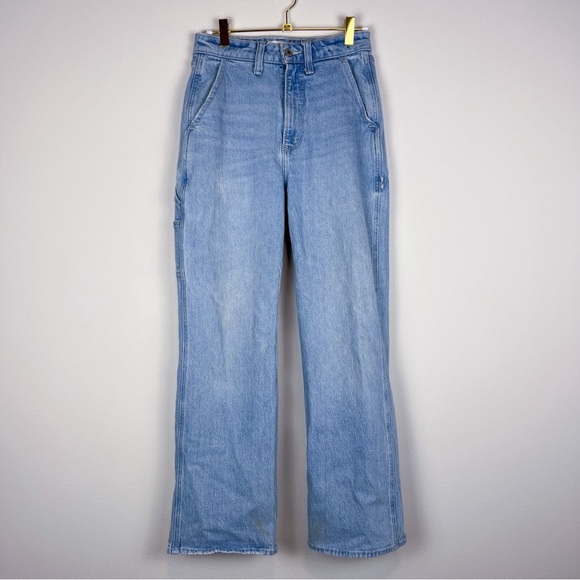 Abercrombie & Fitch Curve Love The 90s Relaxed Jeans High Rise Carpenter Size 25 - Picture 3 of 11